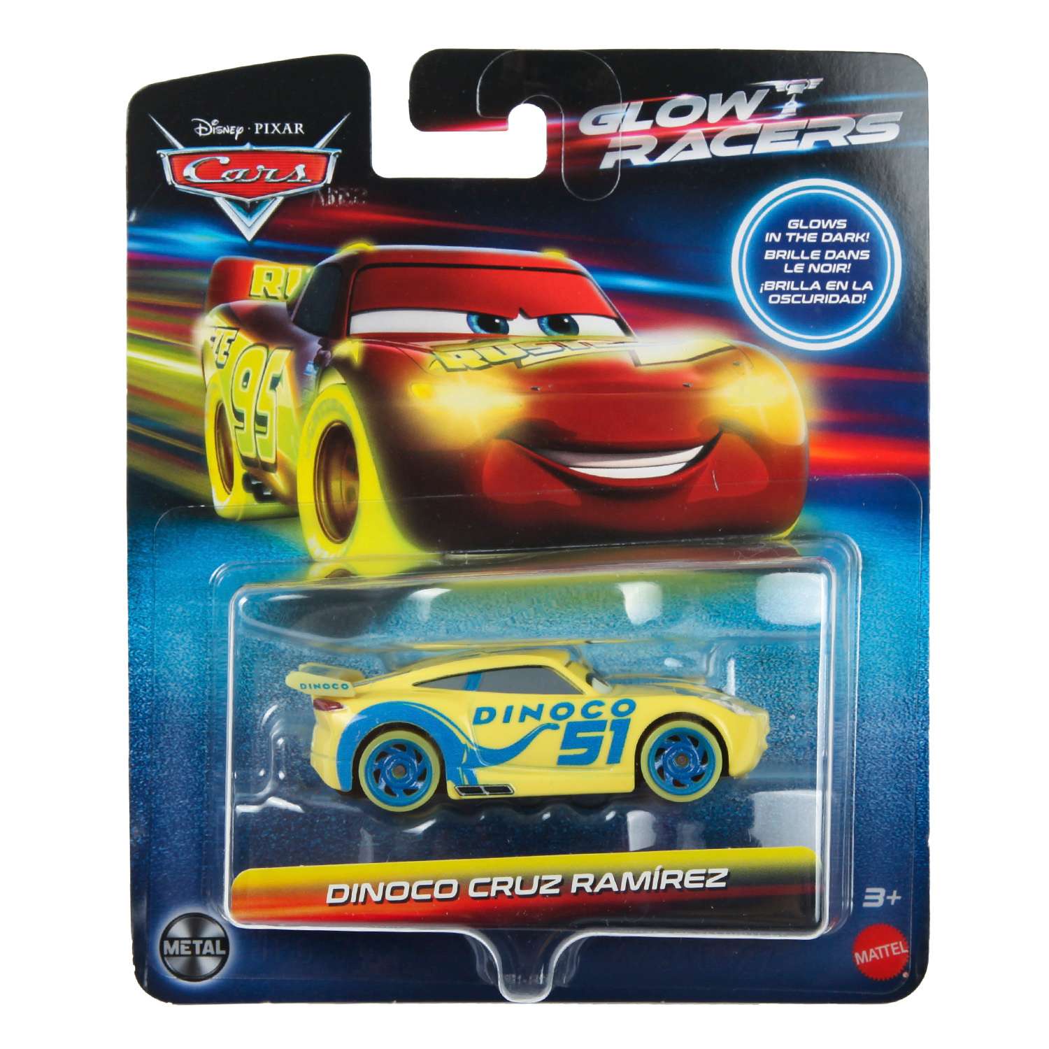 Машина Disney Pixar Cars Glow Racers HPG81 HPG76 - фото 2