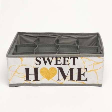 Кофр TEXTURA для белья 12 ячеек «Sweet home»27 х 20 х 10 см