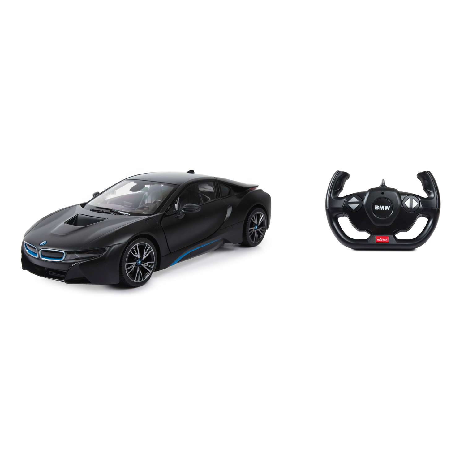 Машина Rastar РУ 1:14 BMW i8 USB Черная 71070 - фото 1