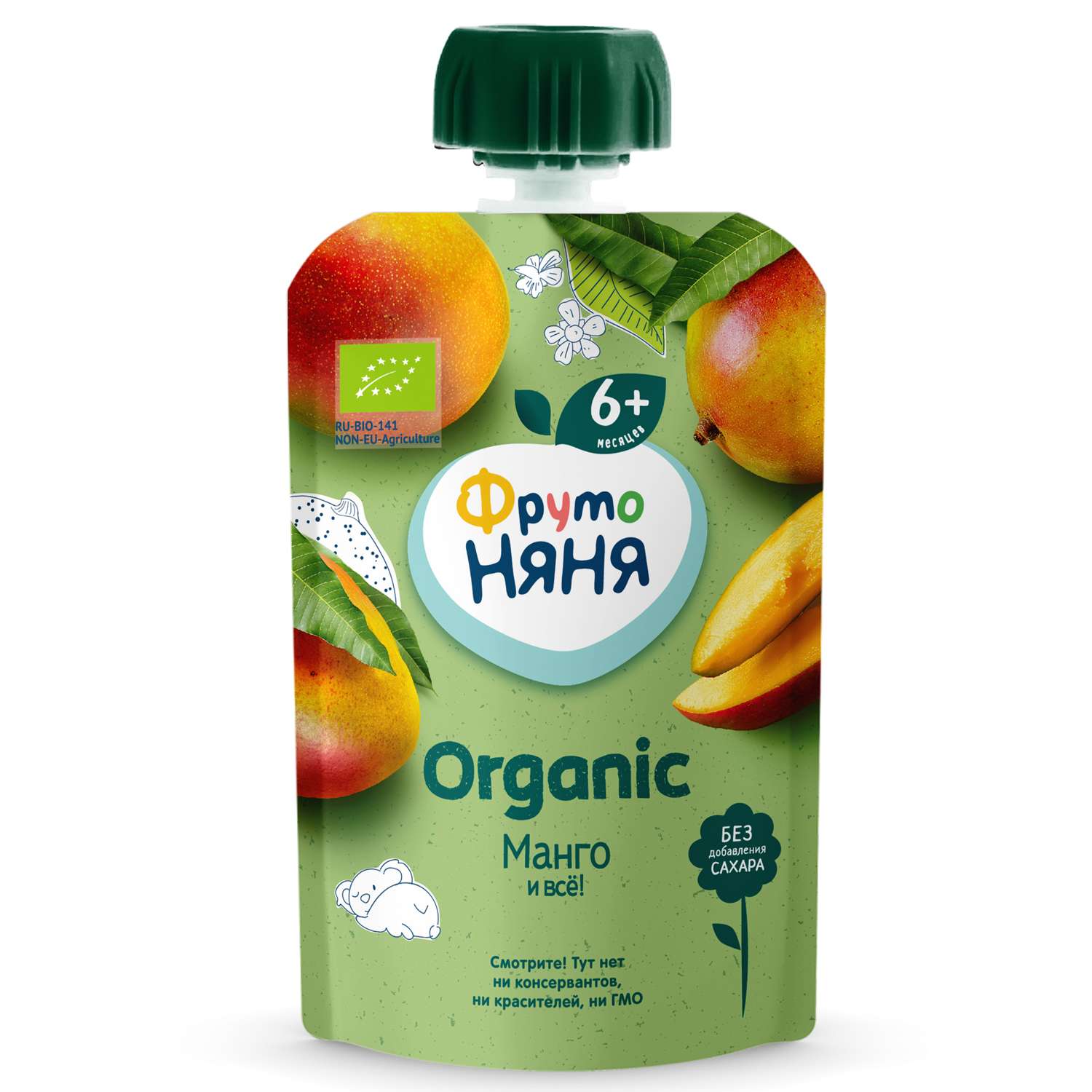 Пюре ФрутоНяня Organic из манго натуральное 90г с 6месяцев - фото 1