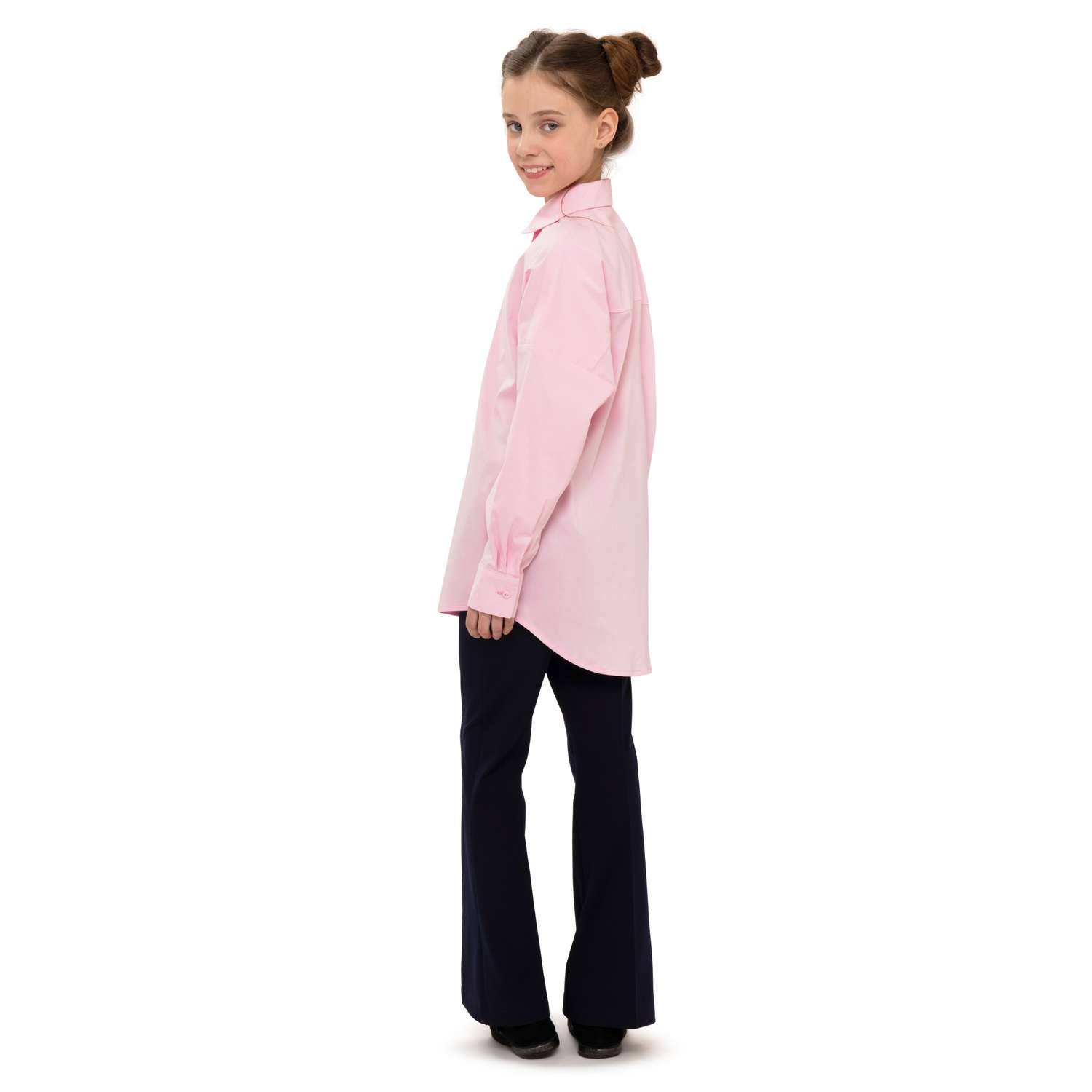 Рубашка Stylish AMADEO AB-105-розовый - фото 4