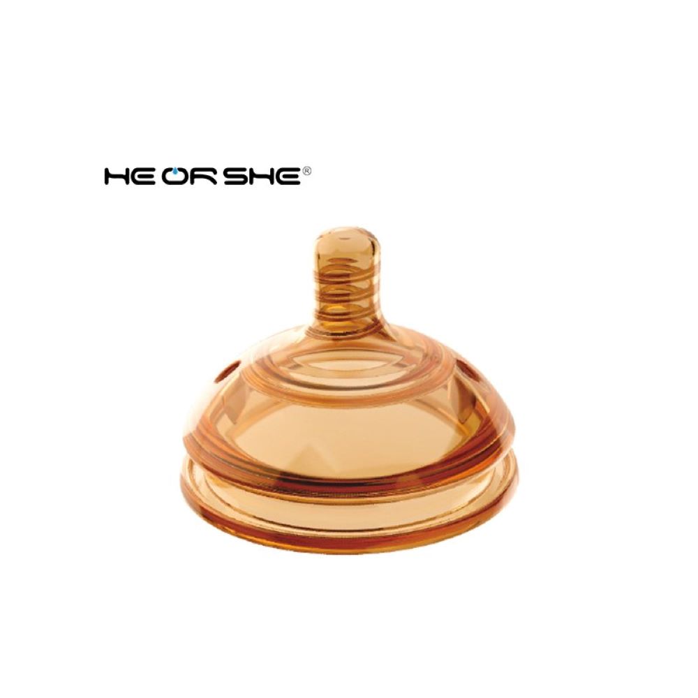 Соски антиколиковые HEORSHE Ultra Wide Neck Nipple сменные 2 шт от 3 месяцев размер М - фото 3