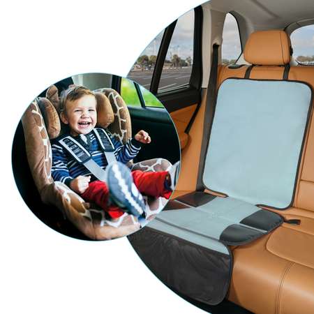 Накидка защитная ROXY-KIDS на сиденье автомобиля под детское автокресло цвет серый