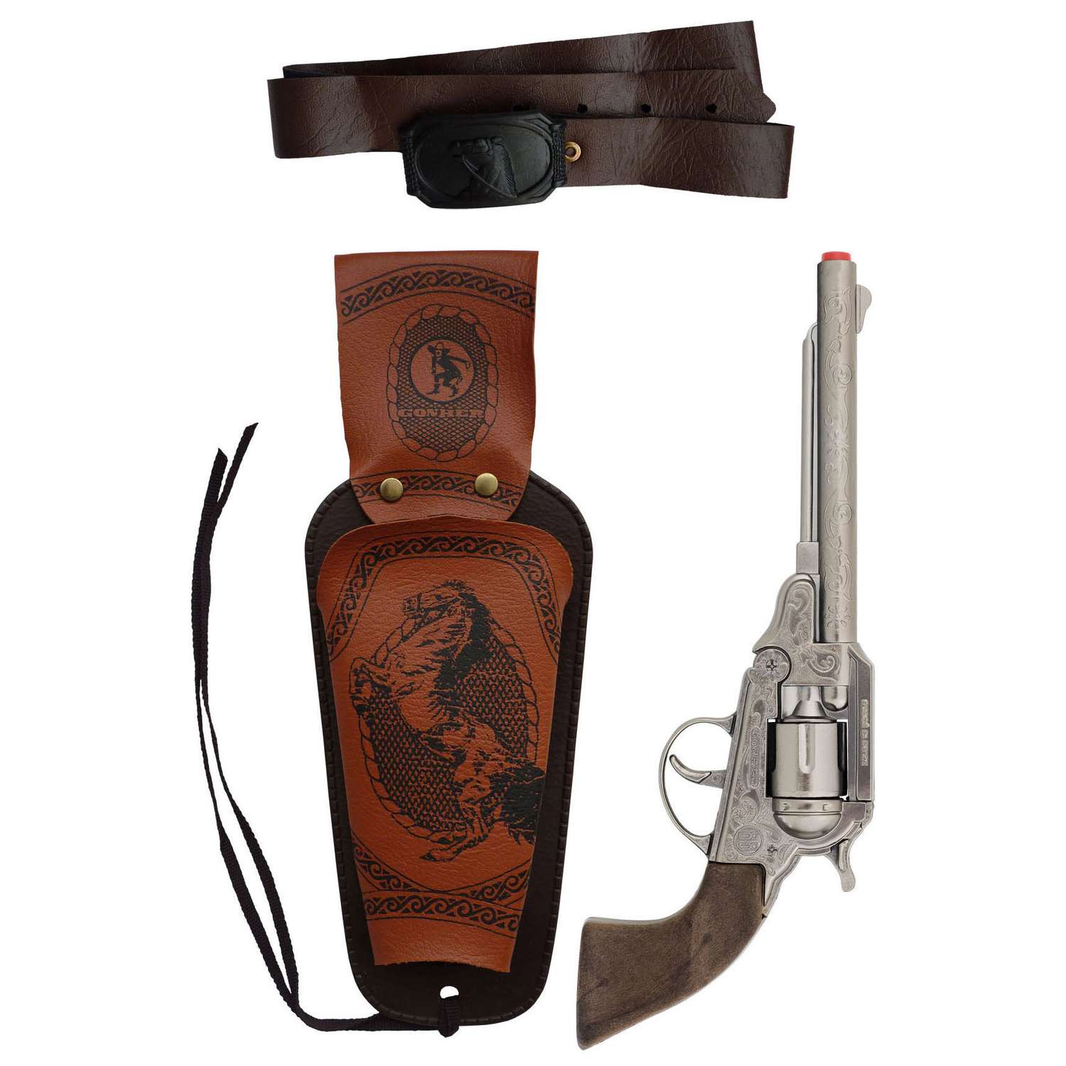 Набор Gonher Ковбойский револьвер на 8 пистонов с кобурой 150/0 - фото 1