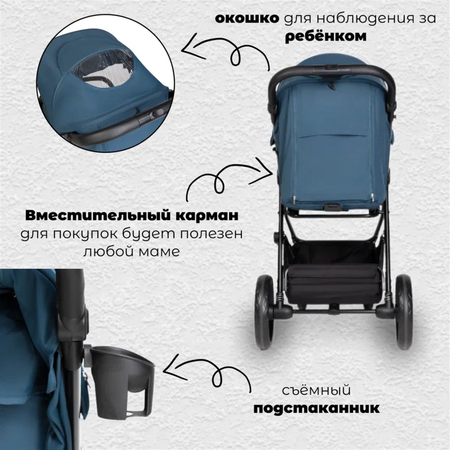 Коляска прогулочная agex Maxi Blue