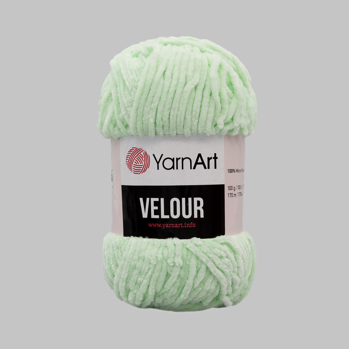 Пряжа для вязания YarnArt Velour 100 г 170 м микрополиэстер мягкая велюровая 5 мотков 845 мятный - фото 6