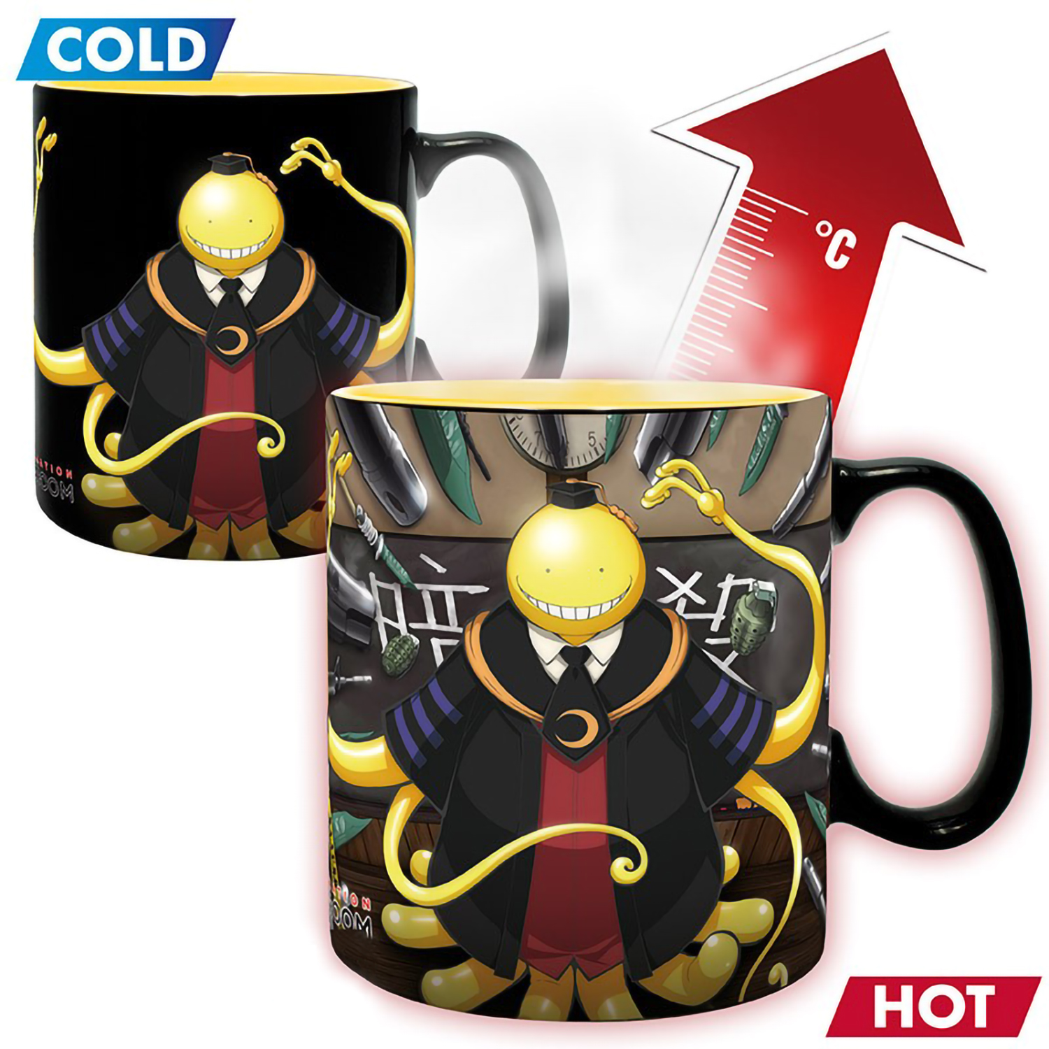 Кружка ABYStyle Assassination Classroom Mug Heat Change 460 ml Koro attacked x2 ABYMUG841 - фото 3