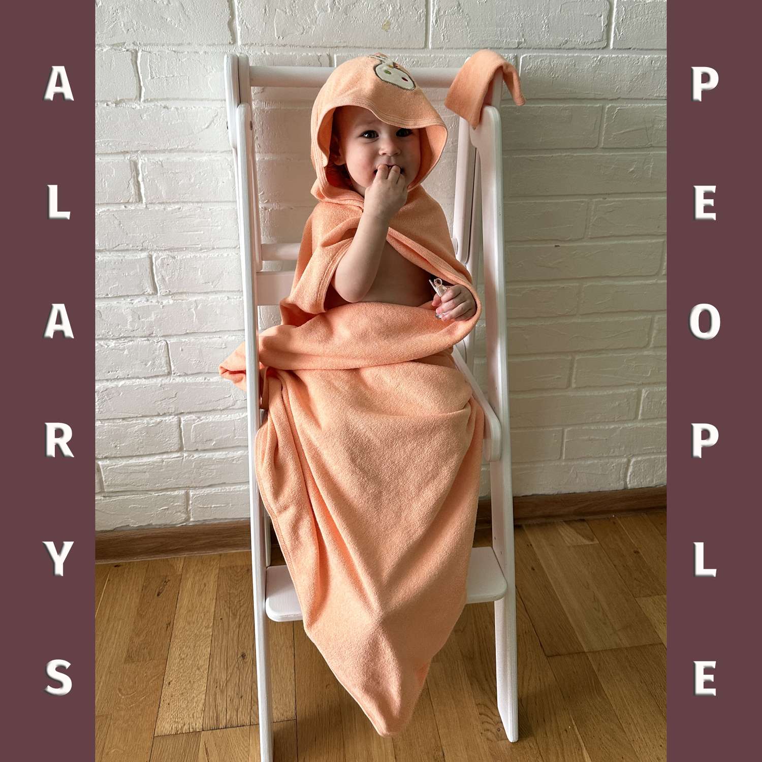 Набор для купания ALARYSPEOPLE пеленка-полотенце с уголком и рукавичка - фото 5
