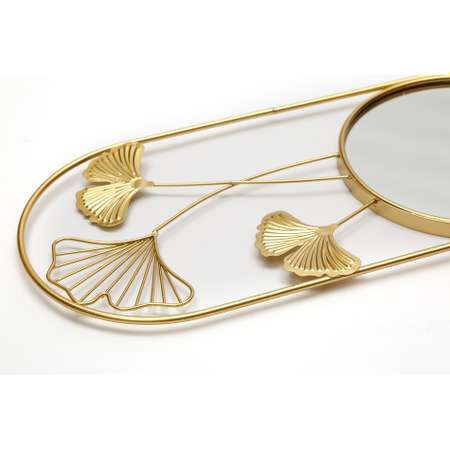 Панно из металла A+T Decor Зеркало с декором Mirror ginkgo 21х1х50 см