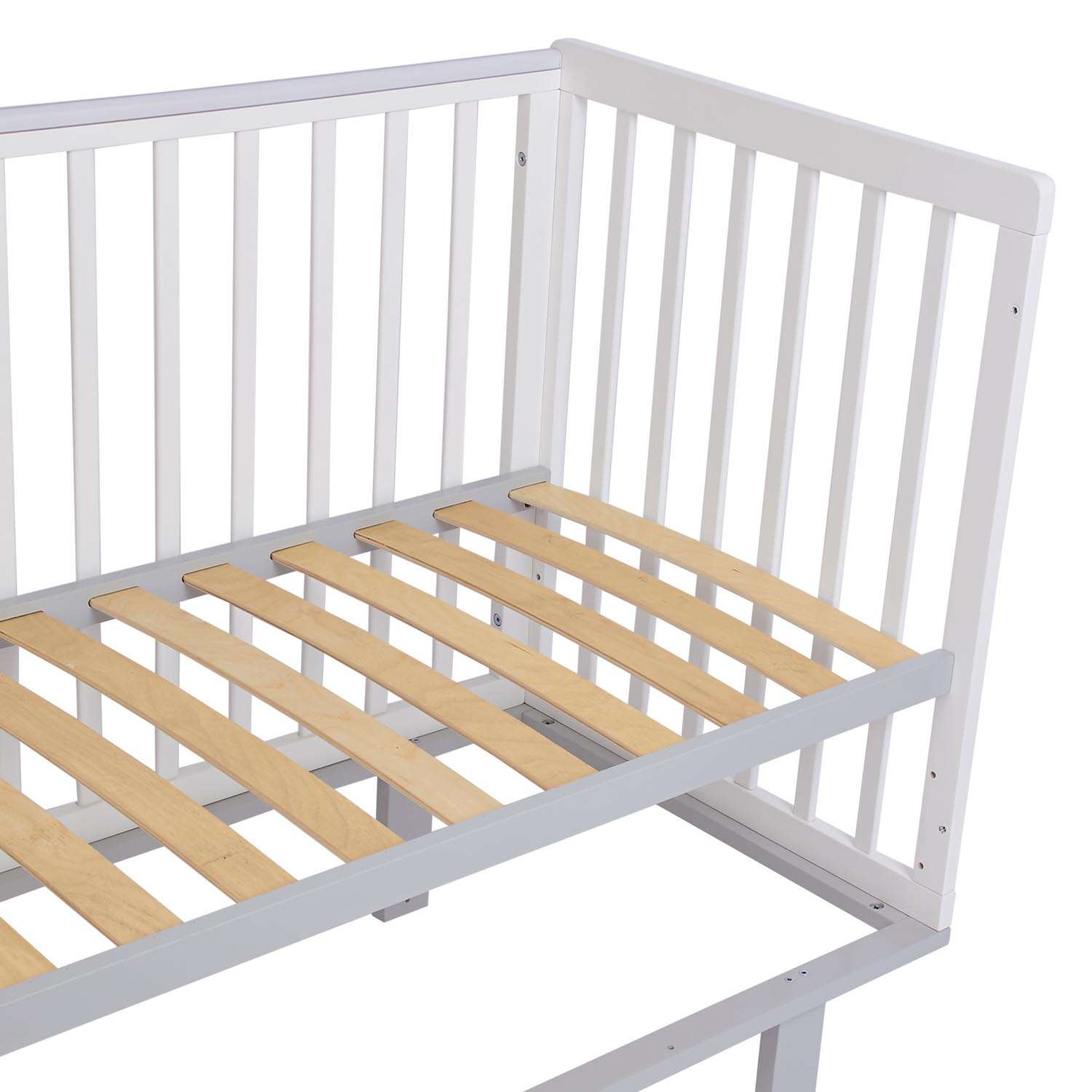 Детская кроватка Polini kids прямоугольная, (серый, белый) - фото 30