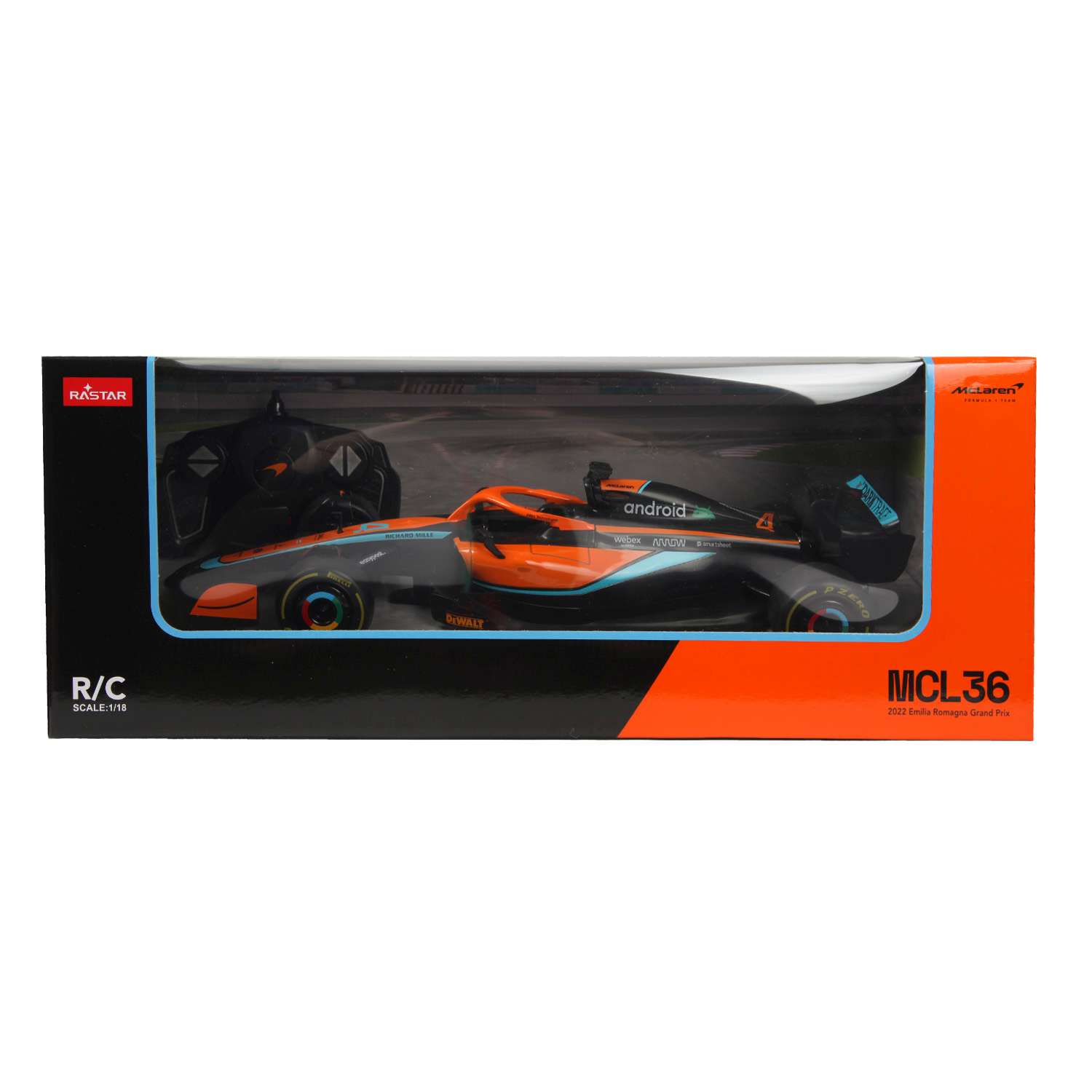 Машина Rastar РУ 1:18 McLaren F1 MCL36 Оранжевая 93300 - фото 3