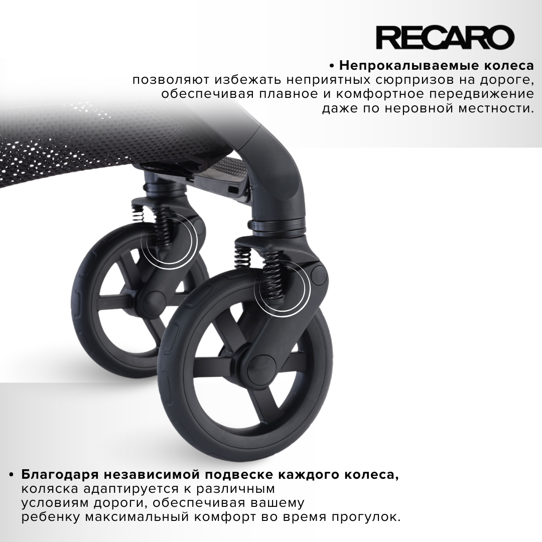 Коляска Recaro Lexa Select night black с рождения до 4 лет - фото 4