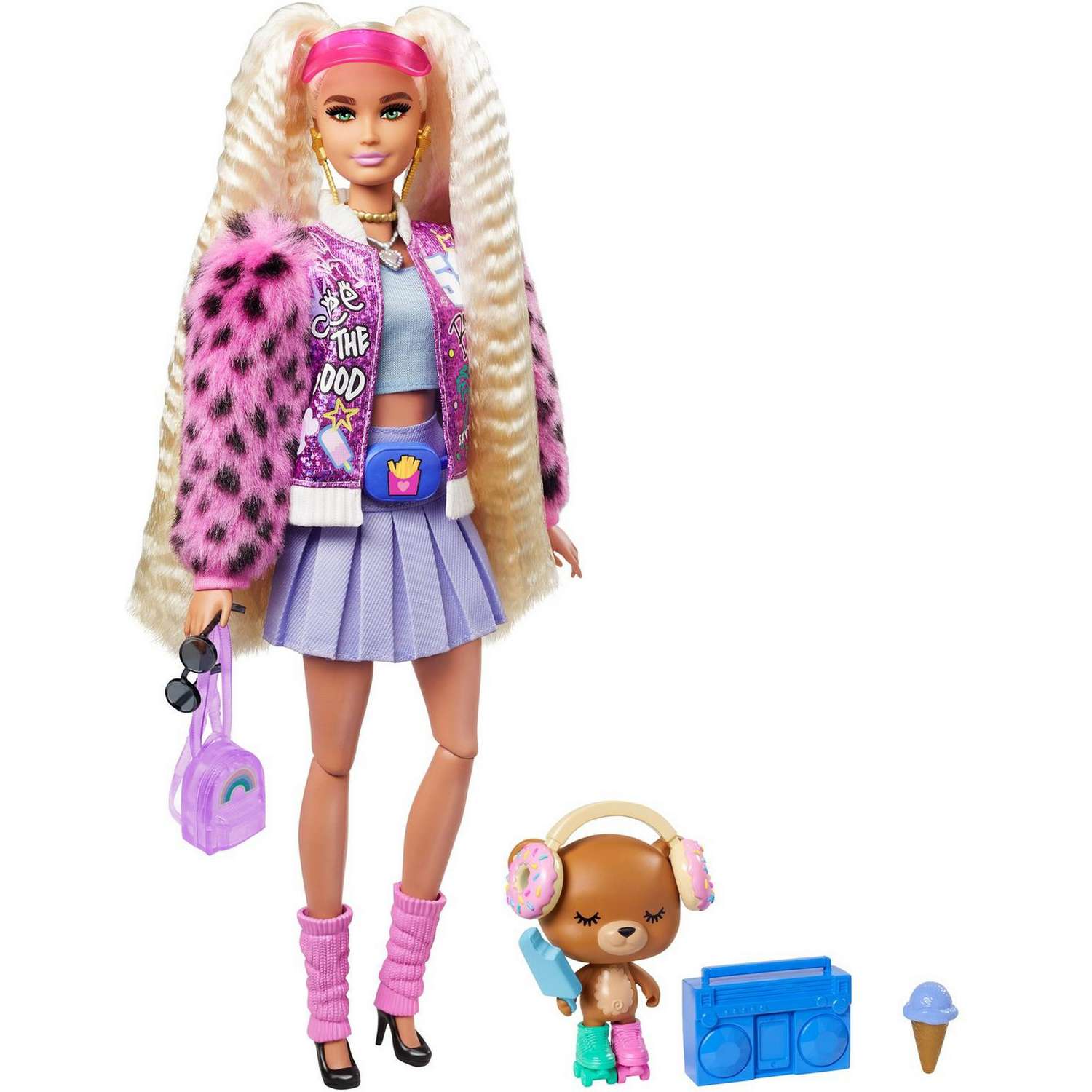 Кукла Barbie Экстра Блондинка с хвостиками GYJ77 GYJ77 - фото 1