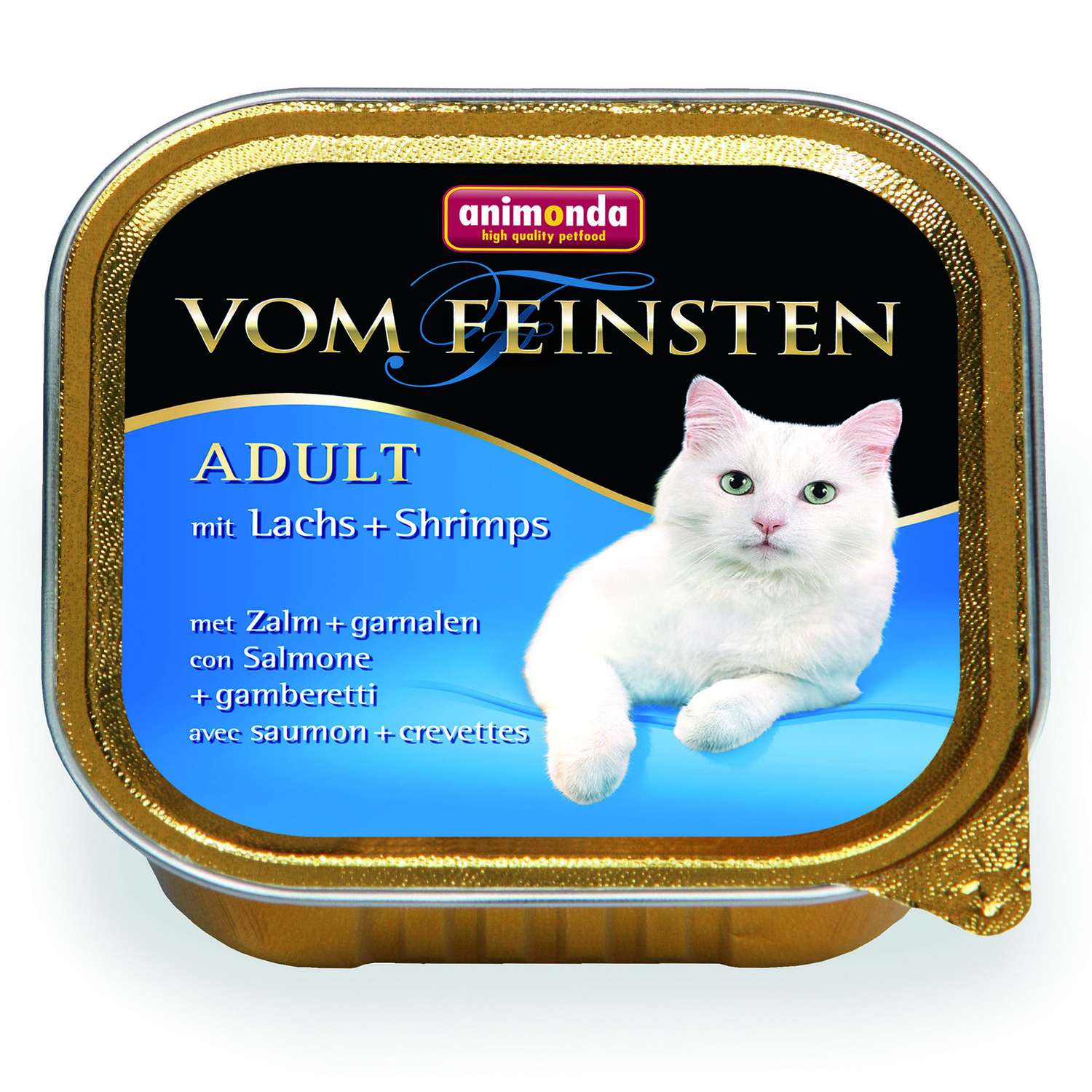 Корм влажный для кошек ANIMONDA 100г Vom Feinsten Adult с лососем и креветками пауч - фото 1