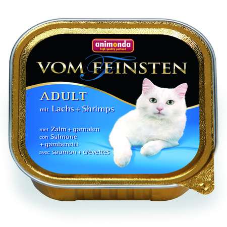 Корм влажный для кошек ANIMONDA 100г Vom Feinsten Adult с лососем и креветками пауч
