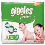 Подгузники Giggles Premium Twin Maxi 4 7-18кг 32шт
