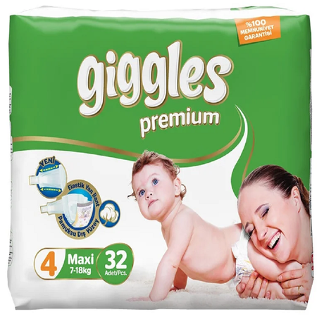 Подгузники Giggles Premium Twin Maxi 4 7-18кг 32шт