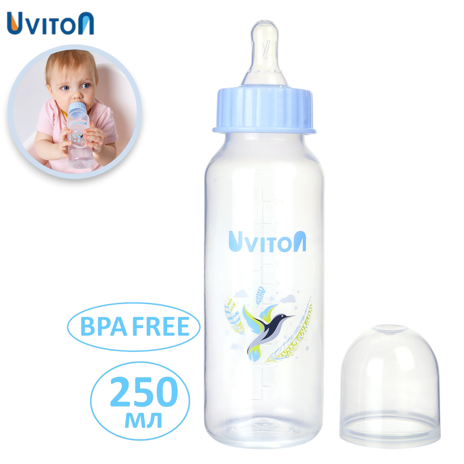 Бутылочка Uviton Anti-Colic 250 мл - фото 1