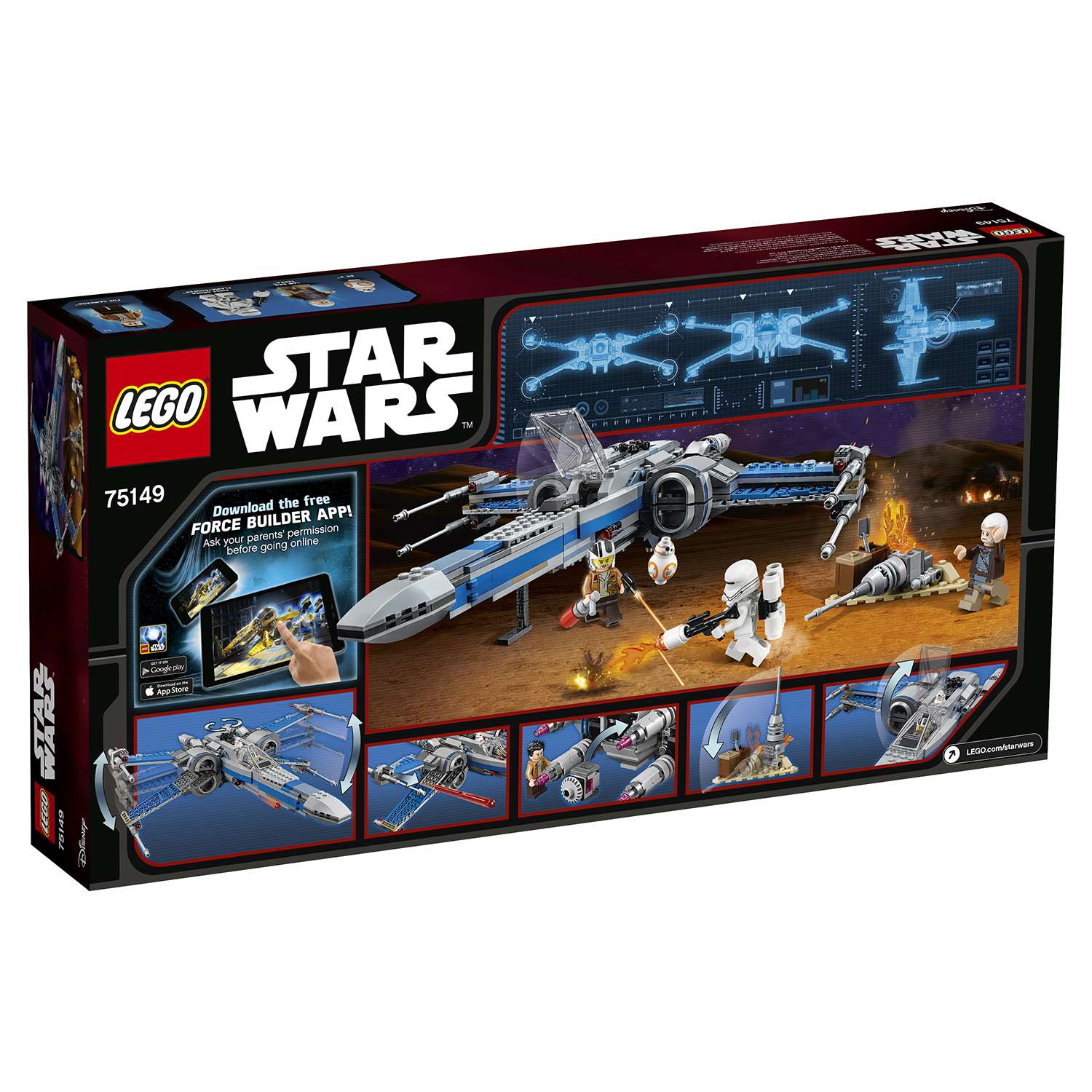 Конструктор LEGO Star Wars TM Истребитель Сопротивления типа Икс (75149) - фото 3