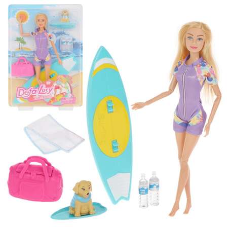 Кукла Lucy Наша Игрушка игоровой набор Пляжный отдых всего 6 предметов