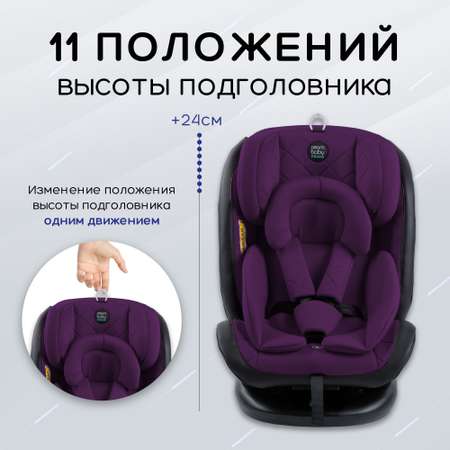 Автокресло Amarobaby Brilliant Isofix класс D группа 0+/1/2/3 Фиолетовый