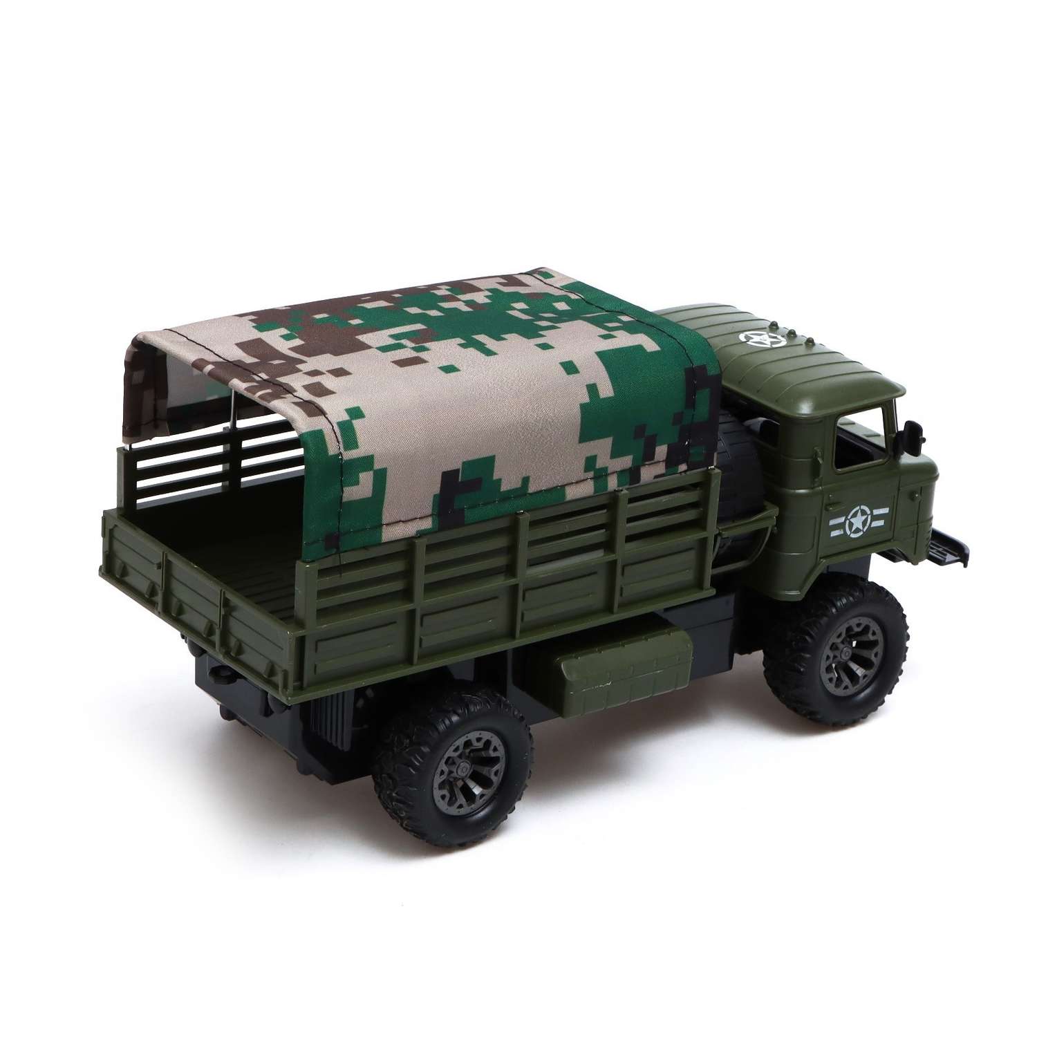 Грузовик Автоград радиоуправляемый «Военный» работает от аккумулятора цвет зелёный - фото 3