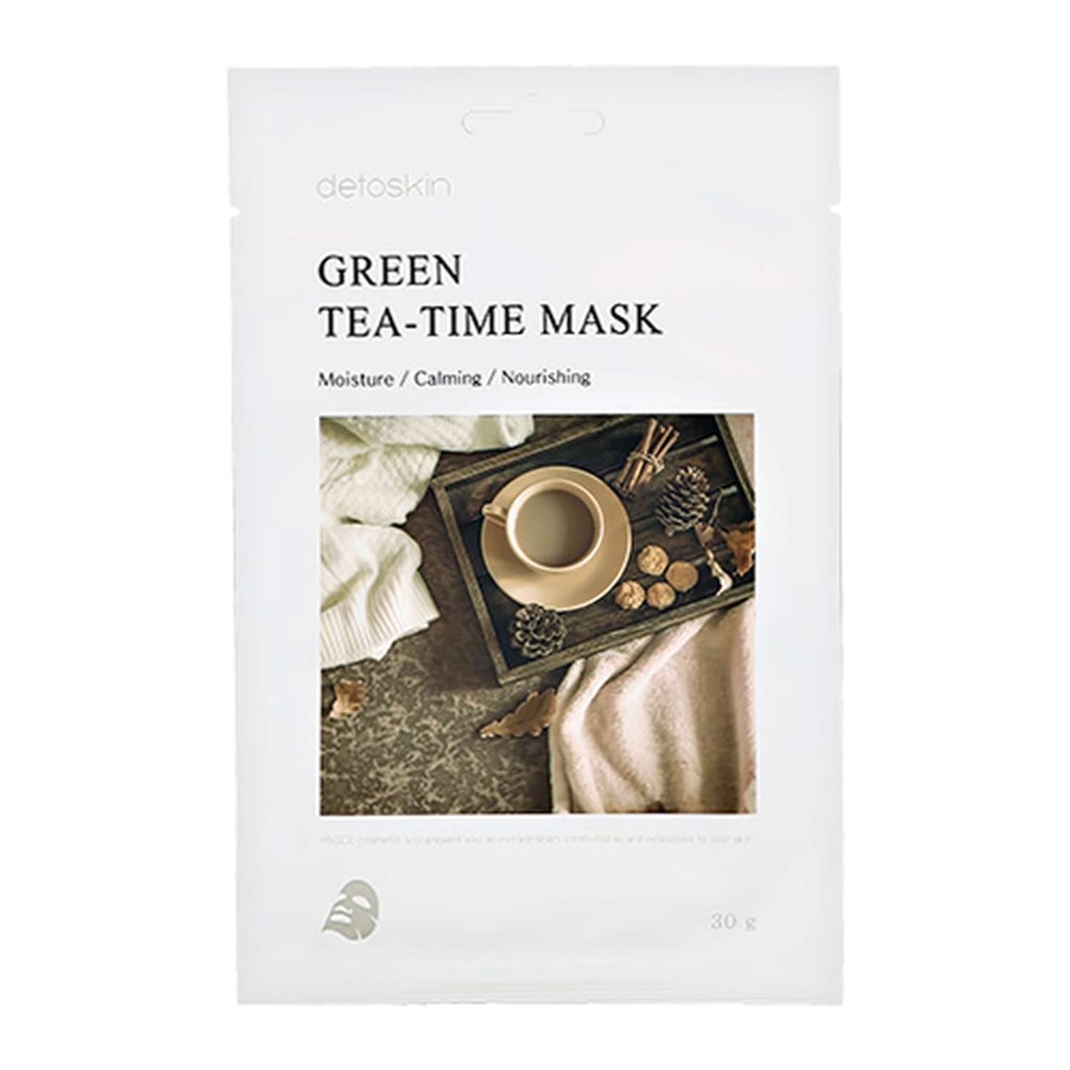 Маска тканевая Detoskin Tea-time c экстрактом листьев зеленого чая 30 г - фото 4