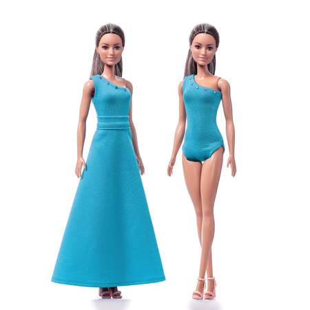 Боди и юбка одежда для кукол Barbie VIANA голубой