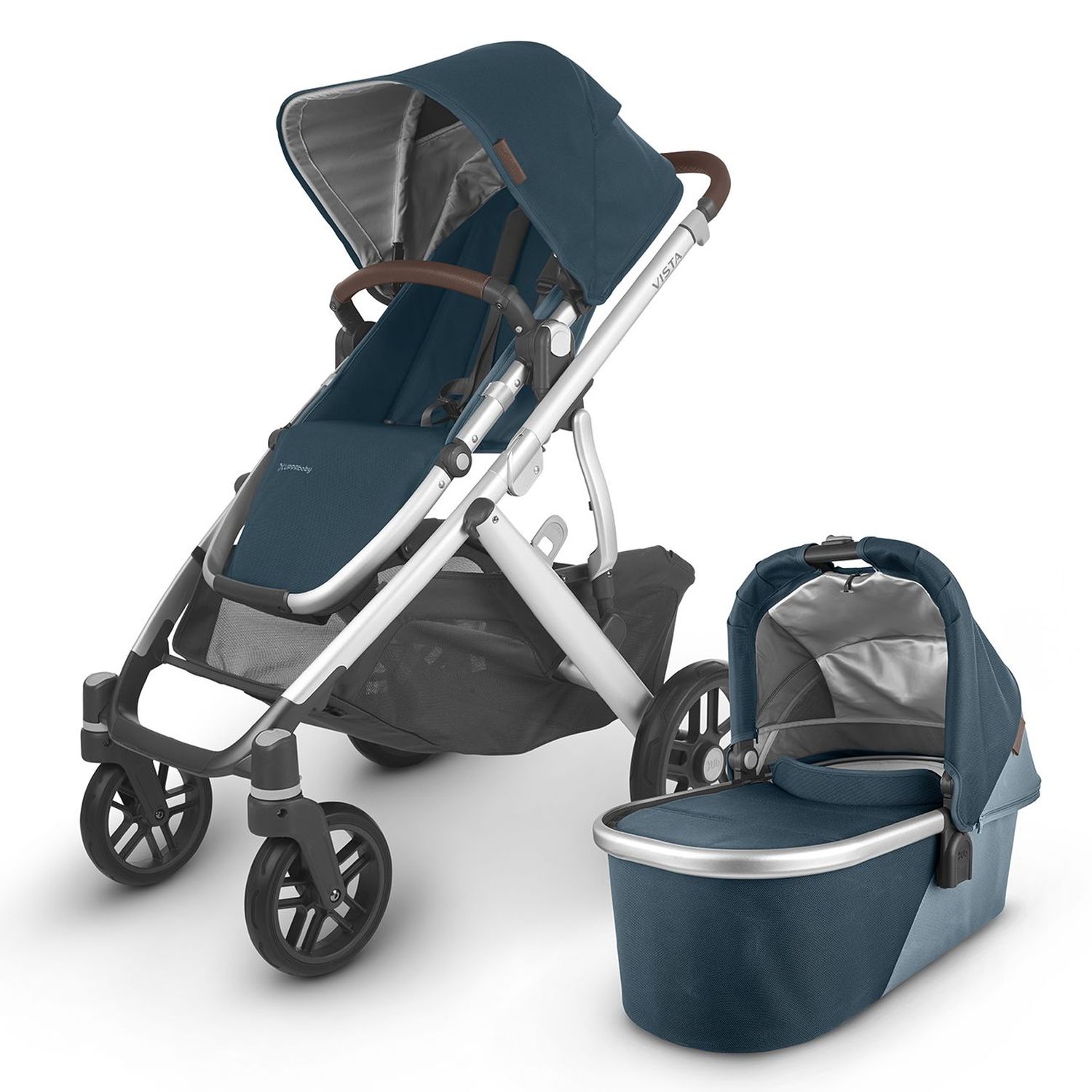 Коляска 2в1 UPPAbaby Vista V2 Finn Лазурно-синий - фото 1