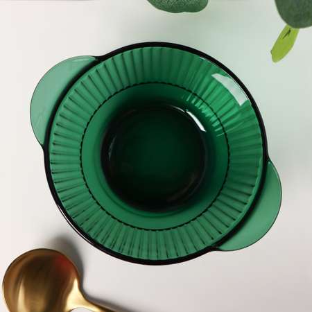 Набор Sima-Land стеклянных мисок «Верде» 450 мл 16 5×6 5 см 2 шт цвет зелёный