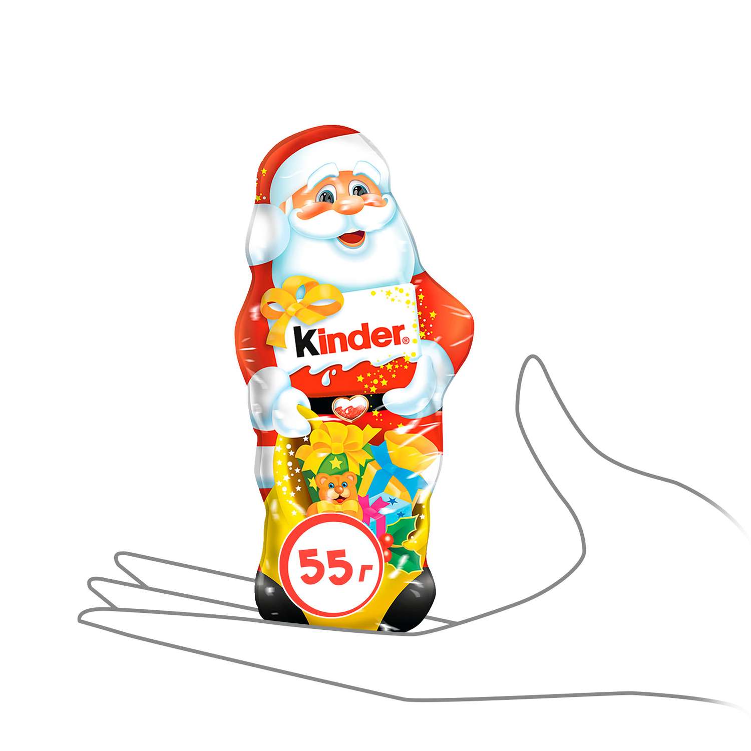 Шоколад Kinder Дед Мороз фигурный 55г - фото 2