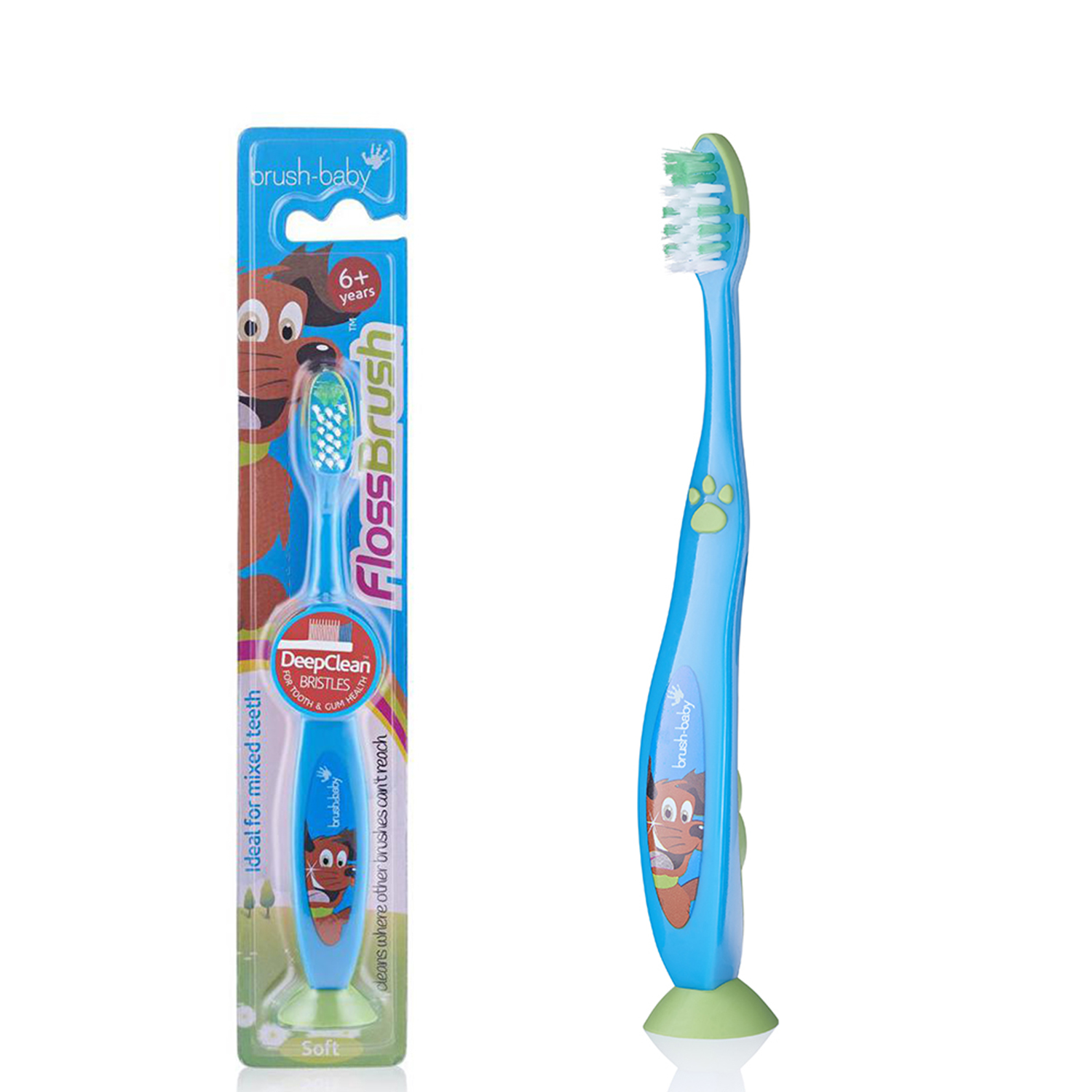 Зубная щетка Brush-Baby FlossBrush NEW с 6 лет голубая - фото 6