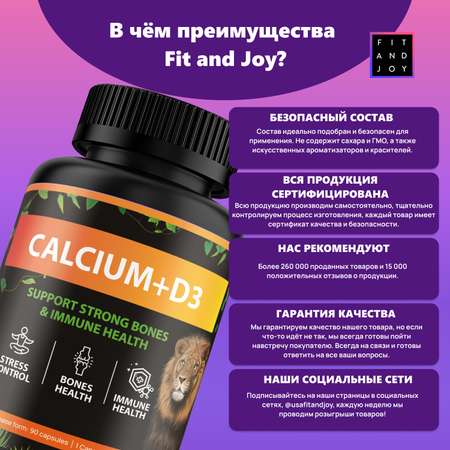 Комплекс предтренировочный FIT AND JOY с витамином С для мужчин и женщин капсулы