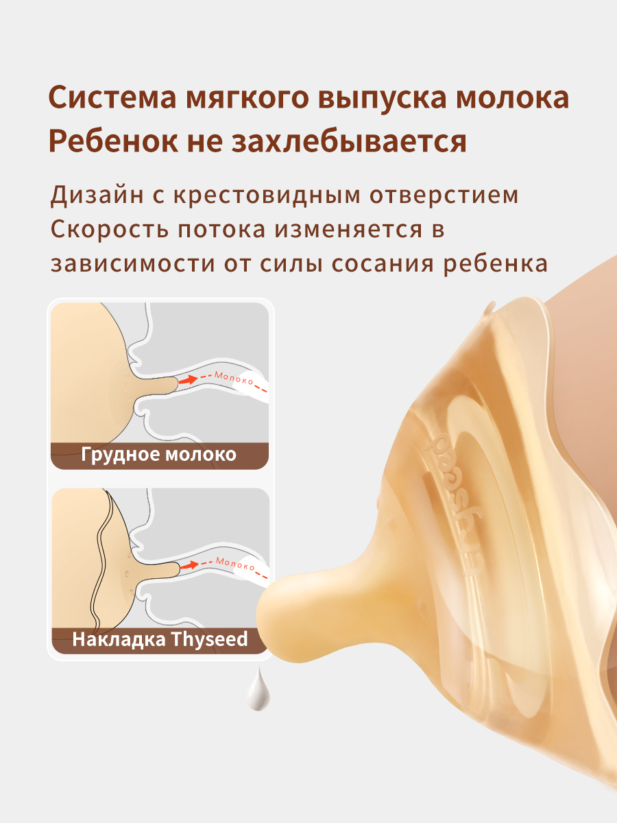 Накладки на грудь для кормления thyseed коричневая - фото 10