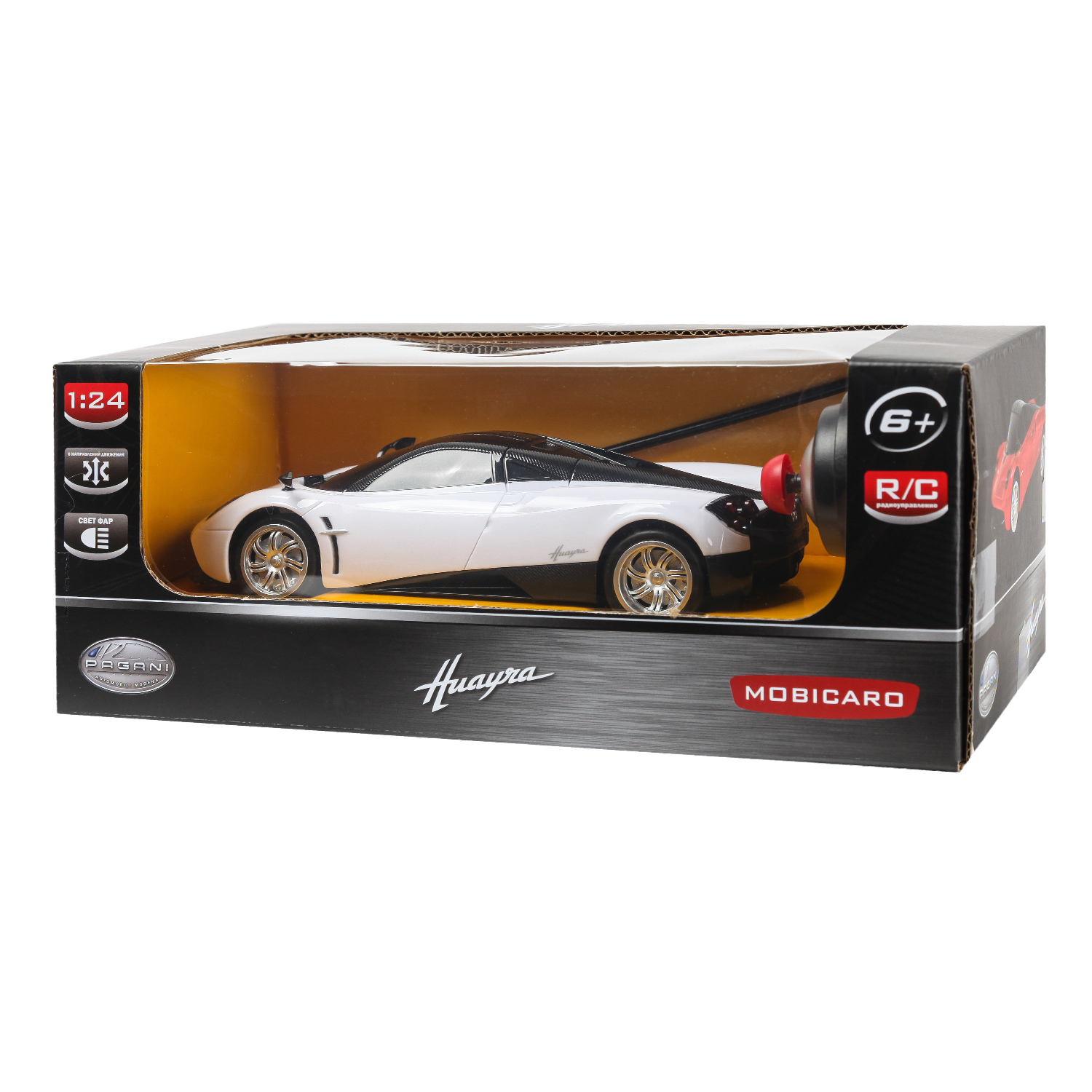 Машинка Mobicaro РУ 1:24 Pagani Huayra Белая YS247442-W купить по цене 1299  ₽ в интернет-магазине Детский мир