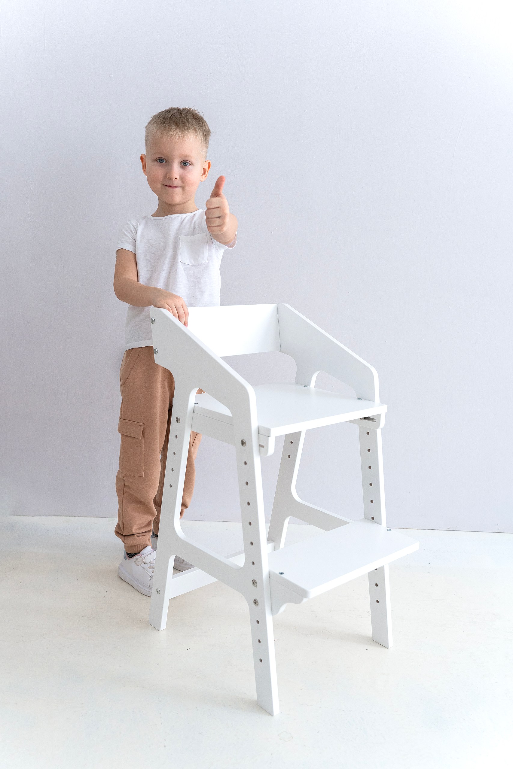 Растущий стул Коняша Для детей белый - фото 10