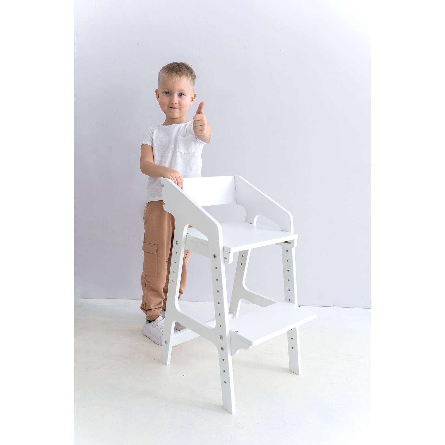 Растущий стул Коняша Для детей белый - фото 10