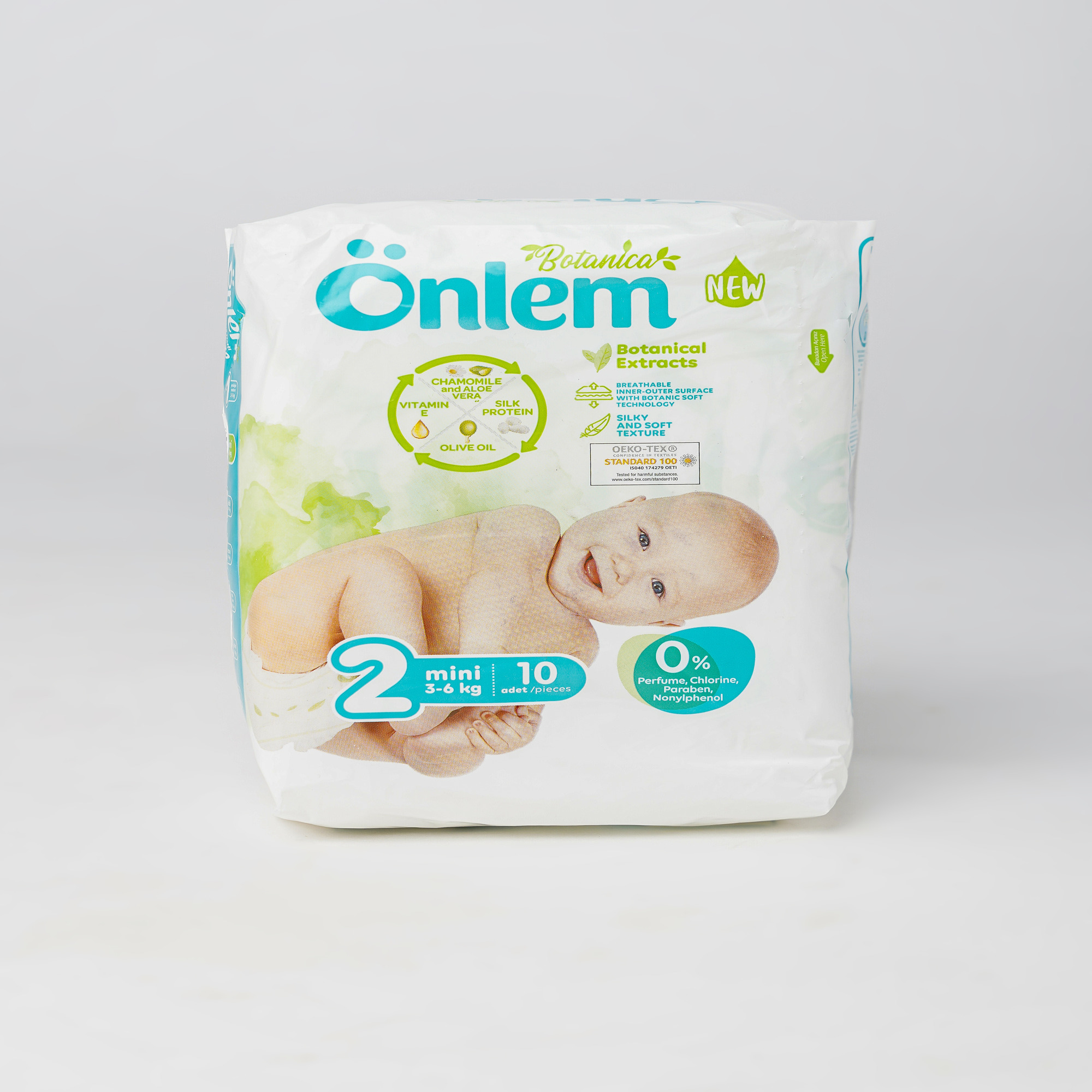 Подгузники Onlem Botanica для новорожденных 2 3-6 кг 10 шт - фото 6