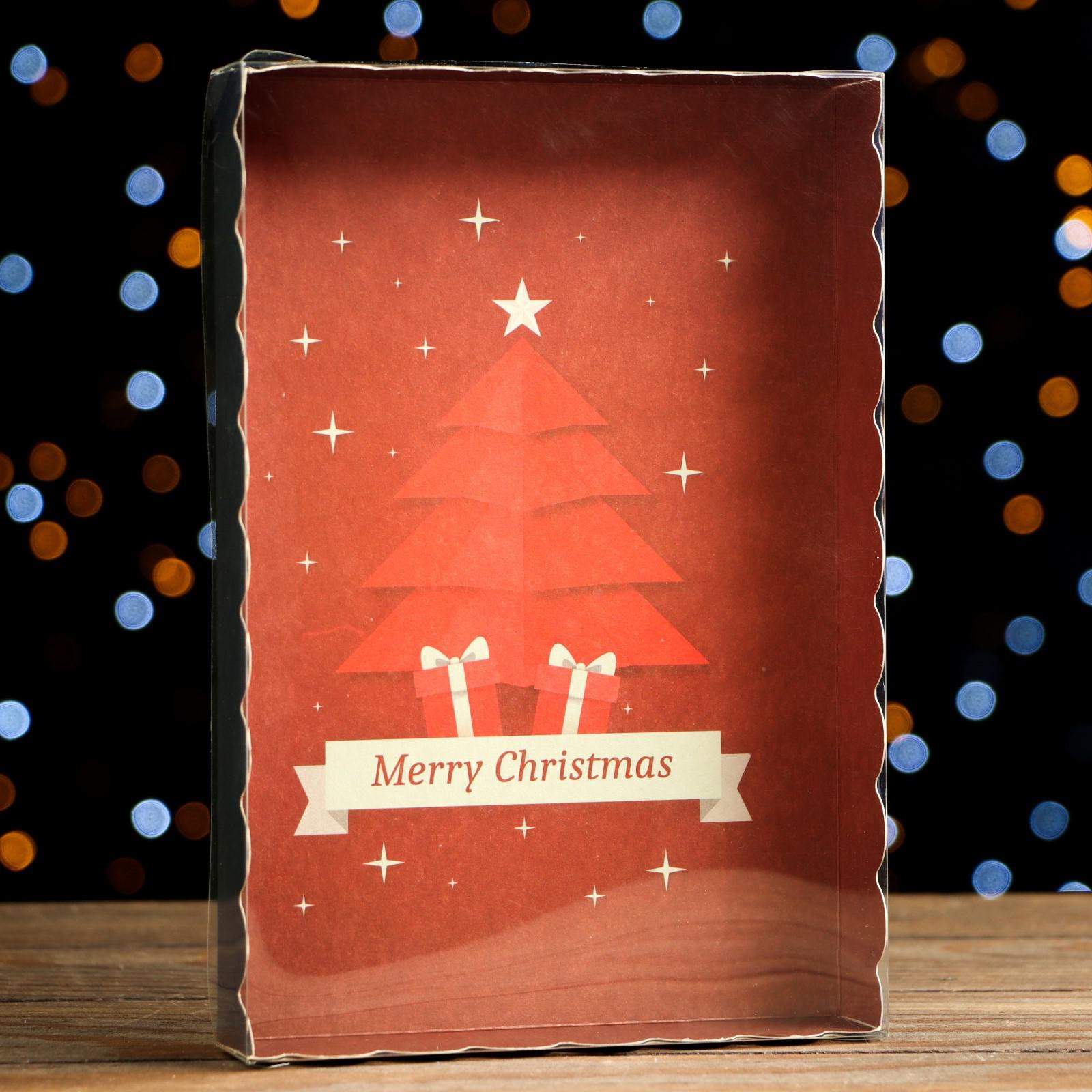 Коробочка Sima-Land для печенья«Счастливого Рождества» 22×15×3 см. 1 шт. - фото 1