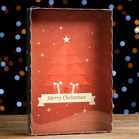 Коробочка Sima-Land для печенья«Счастливого Рождества» 22×15×3 см. 1 шт.