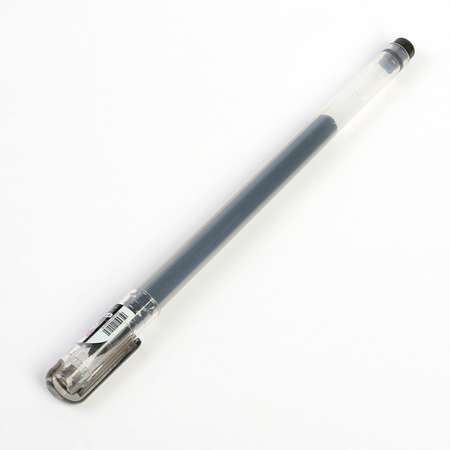 Ручка Sima-Land гелевая 0.38 мм чёрная прозрачный корпус бесстержневая