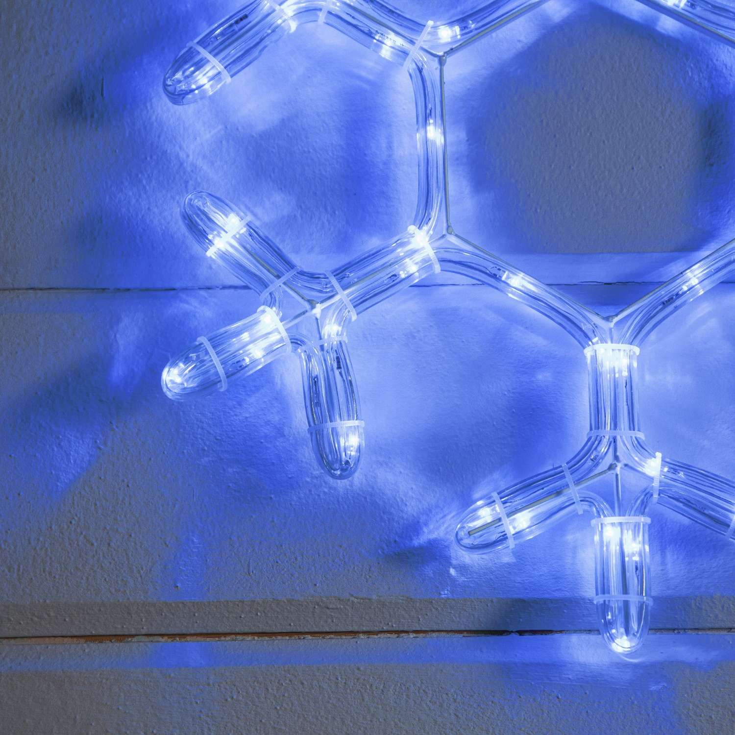 Светодиодная фигура Luazon «Снежинка» 39 см дюралайт 72 LED 220 В мерцание свечение синий/белый - фото 3