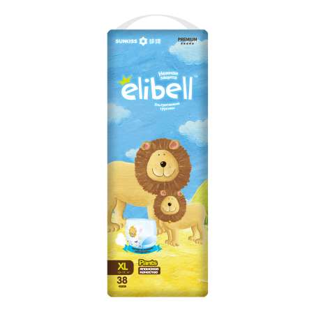 Подгузники-трусики Elibell Premium размер XL 12-17 кг 38 шт