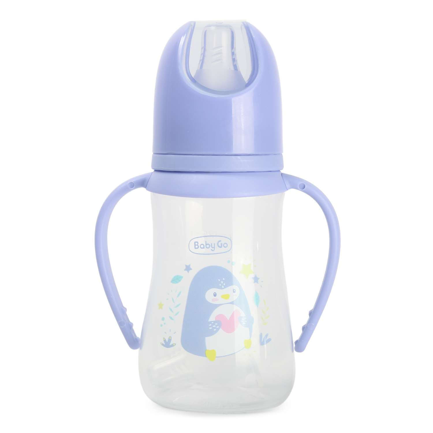 Бутылочка BabyGo с ручками 125мл Purple Z-001A - фото 1