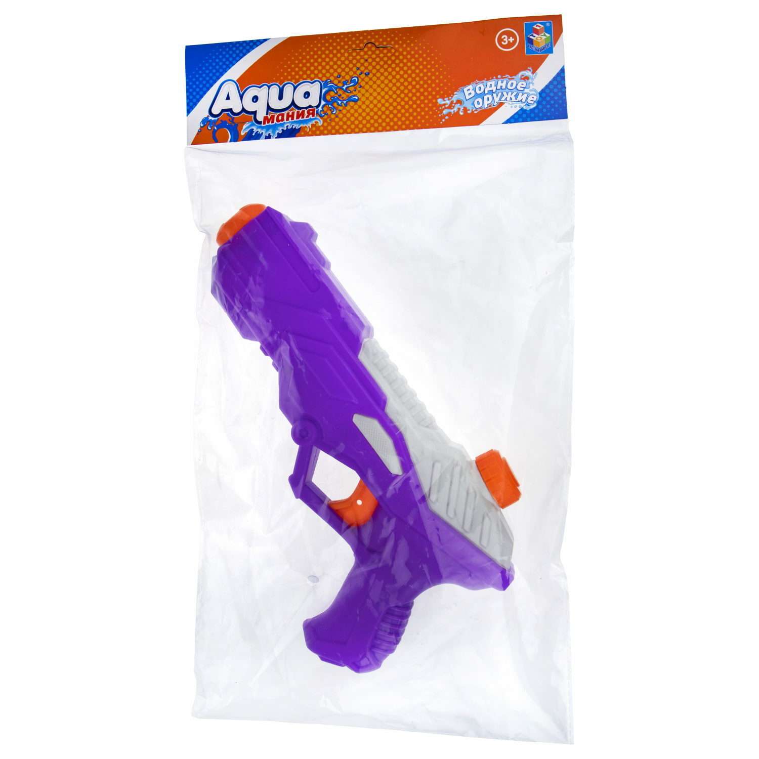 Водяной пистолет Аквамания 1TOY детское игрушечное оружие фиолетовый - фото 2