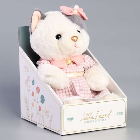 Мягкая игрушка Milo Toys «Little Friend» кошечка в розовом платье