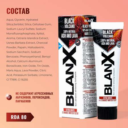 Зубная паста BlanX Black Volcano 75 мл