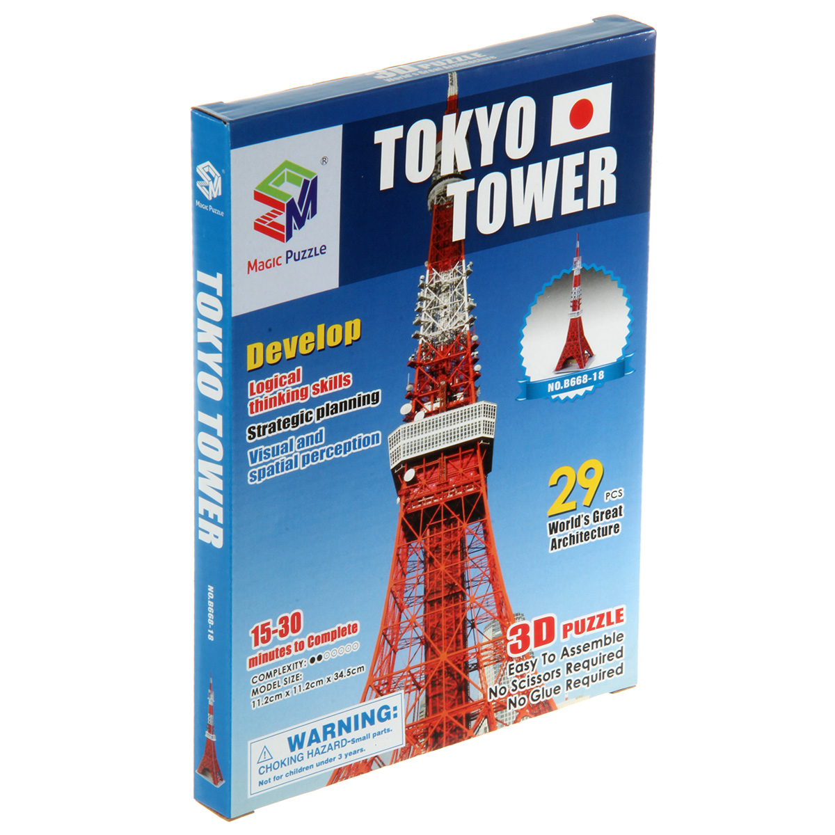 3D пазл Veld Co Мировая архитектура Токийская Башня 29 деталей - фото 1