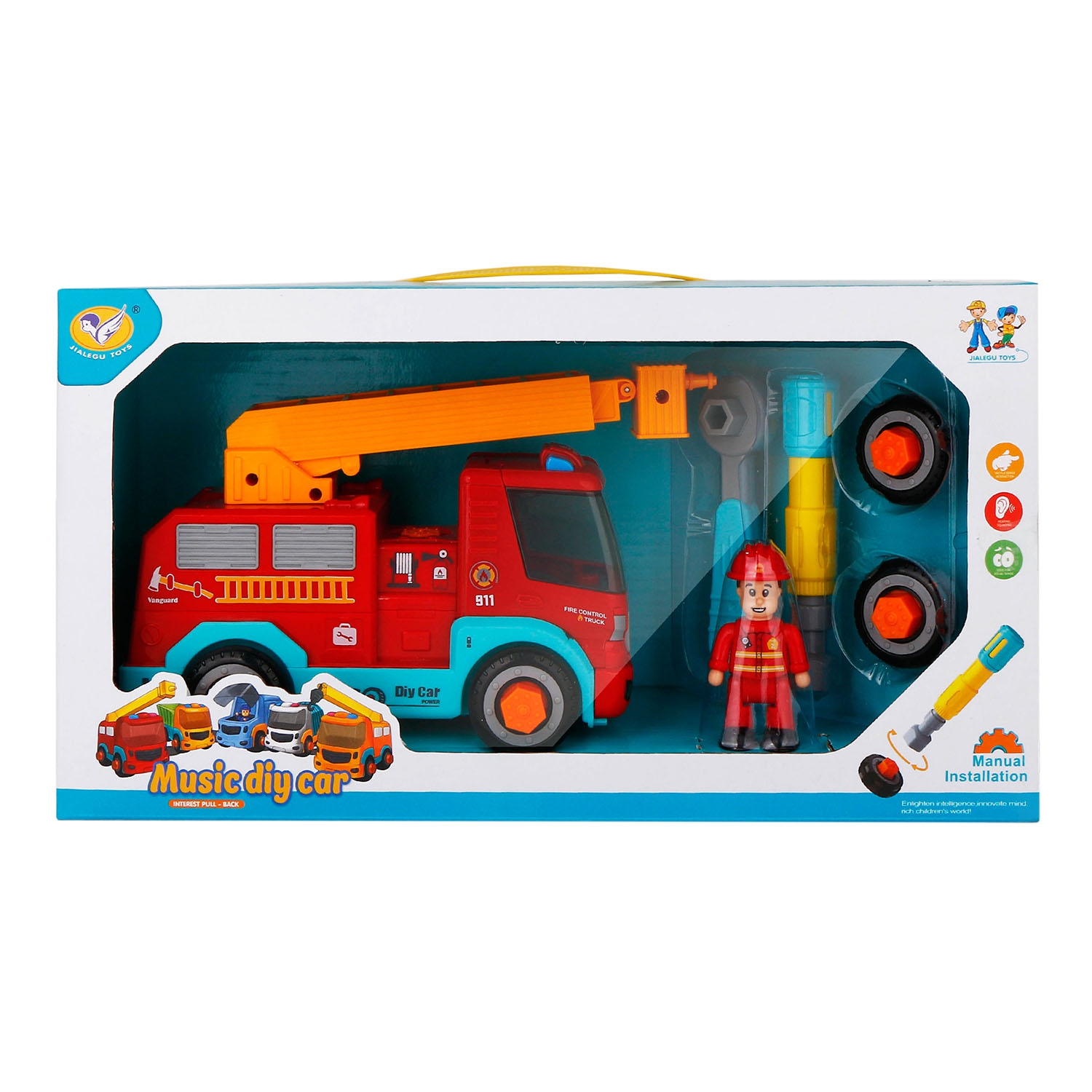 Игровой набор JIALEGU TOYS Пожарная автовышка 20 см C22698/A1373875M-W - фото 2