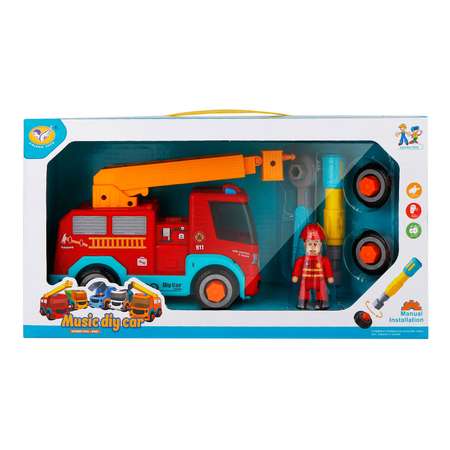 Игровой набор JIALEGU TOYS Пожарная автовышка 20 см